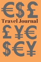 Travel Journal (Diary, Notebook): Orange Fall Inspired Foreign Currency Themed Travel Journal, Notebook and Diary. 6x9 120 Lined Pages. 1698876874 Book Cover