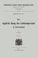 Der Tagliche Gang Der Lufttemperatur in Deutschland 366224294X Book Cover