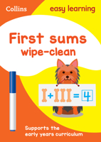 Collins Easy Learning Preschool - First Sums Age 3-5 Wipe Clean Activity Book 0008212945 Book Cover