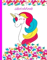 Sketchbook : Cute Unicorn Multicolor Comic Manga Anime Sketch Book for Drawing and Sketching for Girls and Kids,large Notebook 120 Pages 8. 5 X 11 1661120466 Book Cover