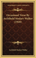 Occasional Verse 0548871019 Book Cover