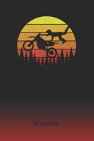 Planner: Motocross 2 Year Weekly Planner 2020 - 2022 Retro Vintage Sunset Cover January 20 - December 21 Planning Organizer Writing Notebook Productive Datebook Calendar Schedule Plan Days, Set Goals 1704132770 Book Cover