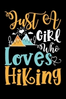 Just A Girl Who Loves Hiking Perfect Gift Journal: Blank line notebook for girl who loves hiking cute gifts for hiking lovers. Cool gift for hiking lovers diary, journal, notebook. Funny hiking access 166040536X Book Cover