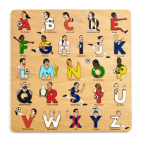 Soccer Legends Wooden Alphabet Puzzle 097566929X Book Cover