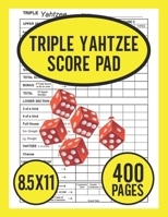 Triple Yahtzee Score Pad: Score Pads For Triple Yahtzee Game 1651292175 Book Cover