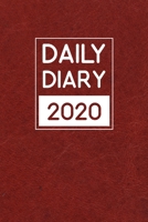 Daily Diary 2020: Fully lined and dated, One day per page 365 day from January 2020 - December 2020 with month tabs with Red lether cover 1701954214 Book Cover