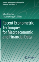 Recent Econometric Techniques for Macroeconomic and Financial Data 3030542513 Book Cover