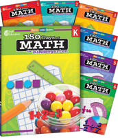 180 Days of Math: Grade K-6 (7 Book Set) - Daily Math Practice Workbook for Classroom and Home, Cool and Fun Math for Kids, School Level Activities ... Challenging Concepts 1425817173 Book Cover
