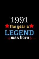 1991 The Year A Legend Was Born: : Beautiful, Happy 29th Birthday Notebook, Diary, Logbook, Perfect Gift For 29 Year Old Men And Women 1658723457 Book Cover