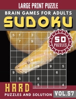 Hard Sudoku Large Print: fiendish sudoku - SUDOKU HARD Brain Games for Adults Large Print Puzzle - Sudoku Puzzles and Solution for Adults & Seniors - (Sudoku Brain Games Puzzles Book Large Print Vol.5 1088690416 Book Cover