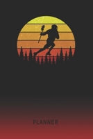 Planner: Lacrosse Sport 2 Year Weekly Planner 2020 - 2022 Retro Vintage Sunset Cover January 20 - December 21 Planning Organizer Writing Notebook Productive Datebook Calendar Schedule Plan Days, Set G 1704130107 Book Cover