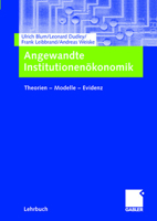 Angewandte Institutionenokonomik: Theorien Modelle Evidenz 3409142738 Book Cover
