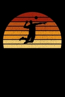 Volleyballspieler Notizbuch: A5 Kariert 108 Seiten - Vintage Sonne Volleyball Notizheft - Geschenk für Volleyballspieler (German Edition) 1673522467 Book Cover