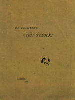 Mr. Whistler's "Ten O'Clock" 1843680750 Book Cover