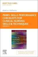 Skills Performance Checklists for Clinical Nursing Skills & Techniques - Elsevier E-Book on Vitalsource (Retail Access Card): Skills Performance Check 0443114005 Book Cover