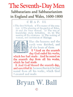 The Seventh-Day Men: Sabbatarians and Sabbatarianism in England and Wales, 1600-1800 0227173112 Book Cover