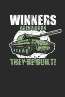 Winners aren`t born they`re built!: Panzer Notizbuch A5 Punkteraster 110 Seiten (German Edition) 1712529420 Book Cover