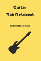 Guitar Tab Notebook: 6 String Guitar Chord and Tablature Staff Music Paper for Guitar Players, Musicians, Teachers and Students 1652427368 Book Cover