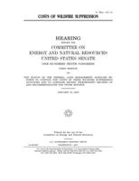 Costs of wildfire suppression 1673820743 Book Cover