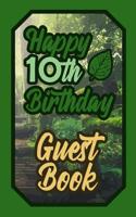 Happy 10th Birthday Guest Book: 10 Tenth Ten Scouts Celebration Message Logbook for Visitors Family and Friends to Write in Comments & Best Wishes Gift Log (Boy Girl Scout Birth Day Guestbook) 109236918X Book Cover