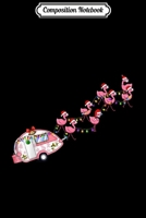 Composition Notebook: Flamingo Camper Christmas Santa Gift For Glamping Journal/Notebook Blank Lined Ruled 6x9 100 Pages 170856036X Book Cover