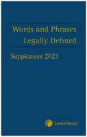 Words and Phrases Legally Defined 2021 Supplement 1474318126 Book Cover