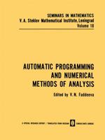 Automatic Programming and Numerical Methods of Analysis (Seminars in Maths.) 1461585902 Book Cover