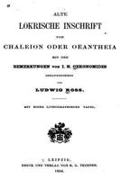 Alte Lokrische Inschrift Von Chaleion Oder Oeantheia (1854) 114490269X Book Cover