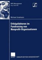 Erfolgsfaktoren Im Fundraising Von Nonprofit-Organisationen 3824466988 Book Cover