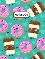 Notebook: Cafe & Doughnuts Daily Journal, Ruled White Paper, Blank Lined Note Book To Write In 1674090579 Book Cover