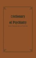 A Dictionary of Psychiatry 0852002645 Book Cover