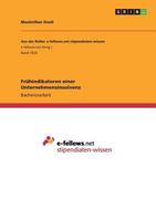 Frühindikatoren einer Unternehmensinsolvenz 3668250618 Book Cover