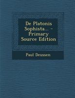 De Platonis Sophista 1245884522 Book Cover