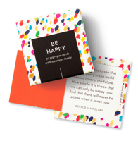 ThoughtFulls: Be Happy: 30 Pop-Open Cards with Messages Inside 1966077270 Book Cover