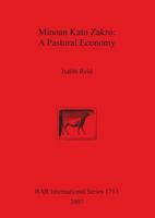 Minoan Kato Zakro: A Pastoral Economy 1407301578 Book Cover