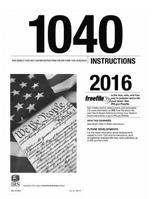 1040 Instructions 2016 1542553288 Book Cover