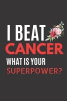 I Beat Cancer What Is Your Superpower?: Cancer Patient Gift Best Cancer Journal For Cancer Survivors 1704243653 Book Cover