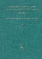 Die Uberlieferung der Christherre-Chronik 3895000302 Book Cover