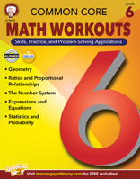 Common Core Math Workouts, Grade 6 1622234693 Book Cover