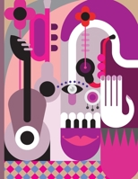 Music Instruments and Symbols: 8.5 x 11 College Ruled Notebook 1658123409 Book Cover