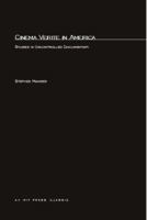 Cinema Verite in America: Studies in Uncontrolled Documentary 0262130920 Book Cover