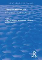 Quality in Health Care: Strategic Issues in Health Care Management 1138724181 Book Cover