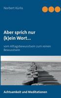 Aber sprich nur (k)ein Wort...: Vom Alltagsbewusstsein zum reinen Bewusstsein 3738612327 Book Cover