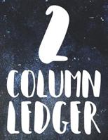 2 Column Ledger: Accounting Book for Bookkeeping and Expense Tracking - 120 Pages, 8.5 x 11 - Blue Grunge Cover 1099163811 Book Cover