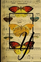 Letter "Y" - Monogram Butterfly Music Journal - Blank Score Sheets: 120 pages to write your music compositions 1700087193 Book Cover