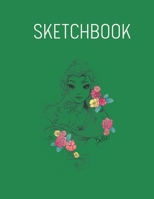 Sketchbook: Disney Floral Mickey Smile Tank Top Spring Flowers - Leaves Blank Sketchbook Blank White Pages for Drawing - Sketching - Doodling and More Themed Planner 8.5 x 11 Inches 110 Pages Cute Flo 1674637438 Book Cover