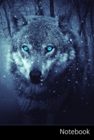 Notebook: Loup Carnet / Journal / Livre d'écriture / Calepin / Agenda / Notes - 6 x 9 pouces (15,24 x 22,86 cm), 110 pages, surface brillante. 1675915296 Book Cover