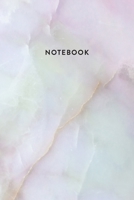 Notebook: Rose Quartz Marble - Notizbuch in moderner Marmor Optik ca. DIN A5 (6x9''), blanko, 108 Seiten, Rosenquarz f�r Notizen, Termine und Skizzen - Ideal als Organizer, Kalender, Semesterplaner, J 1706240139 Book Cover