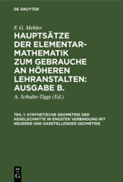 Synthetische Geometrie der Kegelschnitte in engster Verbindung mit neuerer und darstellender Geometrie 3112683218 Book Cover