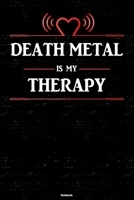 Death Metal is my Therapy Notebook: Death Metal Heart Speaker Music Journal 6 x 9 inch 120 lined pages gift 1661623360 Book Cover